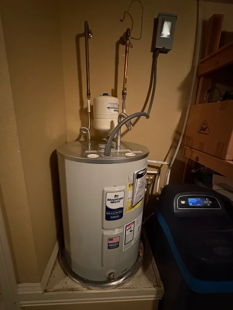 Water heater with softener